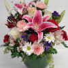 Lovely  tones of pinks and reds and white, yellows can be