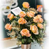 Introducing the Sha&lsquo;Lon Arrangement. This stunning arrangement features 12 natural fresh peach