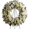 Fragrant and ethereal white blossoms set among a ring of soothing greens