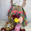 Wuayuu backpack made with acrylic threads, fine cotton and brightly colored yarns