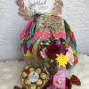 Wuayuu backpack made with acrylic threads, fine cotton and brightly colored yarns