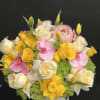 Peonies, Tulips,Roses, Cymbidium, Hydrangeas,Ceramic base