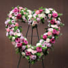 Standing Custom Easel Heart Designed in Pinks and Purples

Express love from the