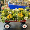 Baby&#039;s First Wagon Will make a Statement ! Filled With Sunflowers, Hygrangea