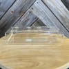 The Hudson Vase by Chive is a glass low-profile vase designed with