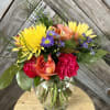 Our vibrant &quot;Bright Blooms&quot; floral arrangement, designed to bring a burst of