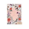 This greeting card features hand drawn floral and foliage illustrations and calligraphy