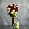 Beverly Hills Florist presents this elegant glass footed vase which holds 1