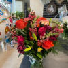 This bouquet is festive and perfect for any celebratory occasion. The arrangement