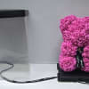 the teddy bear comes with:
box as shown in the picture.
zise 25 cm
