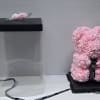 the teddy bear comes with:
box as shown in the picture.
zise 25 cm