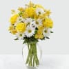The Sunny Sentiments is a blooming expression of cheer. Yellow roses share