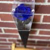 Single Preserved Blue Rose that will last over a year with proper