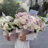 Our best selling gorgeous light pink velvet box with amazing beautiful flowers!