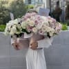 Our best selling gorgeous light pink velvet box with amazing beautiful flowers!