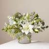Beautiful stunning bouquet of whites in a glass cylinder