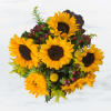 Introducing our charming Sunny Sunflowers arrangement! This delightful bouquet features sunny sunflowers