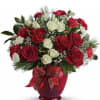 Red vase Christmas 