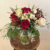 Valentine's Day Bouquet with Roses and assorted flowers.