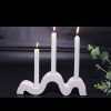 Candelabra, Concrete Design Candlestick,  Decorative Aesthetic Candle Holder

Scandinavian candlestick,  three