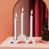 Candelabra, Concrete Design Candlestick,  Decorative Aesthetic Candle Holder

Scandinavian candlestick,  three