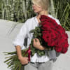 Gorgeous bouquet of stunning red roses (50 or 100)