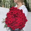 Gorgeous bouquet of stunning red roses (50 or 100)