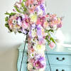 Pink and white 30 Inch Cross Pictured. Colors are customizable-please specify in