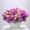 Large fuscia purple with lime green throughout