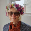 Beautiful fresh garden flowers &amp; spray roses floral crown