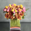 A modern twist to a classic flower! Various shades of colorful Tulips