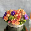 An abundant and colorful floral fantasy consisting of luscious Imported colorful tulips