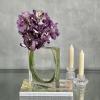 Leopard Like Orchid Blooms in Rectangular Glass Vase. make this display the