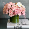 Pinks are popping in this delicate and delightful 24 pink roses, pink