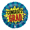 CONGRATS GRAD BALLOON
18&quot; INCH HELIUM FILLED MYLAR BALLOON
QTY. 1
