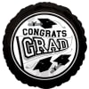CONGRATS GRAD WHITE BANNER BALLOON
18&quot; INCH HELIUM FILLED MYLAR BALLOON
QTY. 1