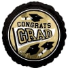 CONGRATS GRAD GOLD BANNER BALLOON
18&quot; INCH HELIUM FILLED MYLAR BALLOON
QTY. 1
