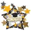 CONGRATS GRAD STAR CLUSTER BALLOON
36&quot; INCH HELIUM-FILLED MYLAR BALLOON
QTY. 1