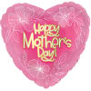 HAPPY MOTHER&#039;S DAY PINK HEART BALLOON
APPROX. 17&quot; INCH HELIUM-FILLED MYLAR BALLOON
QTY. 1