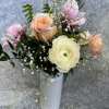This bouquet has all the girl&rsquo;s greatest hits:  Lightly fragrant peonies