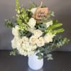 This floral arrangement has Ecuadorian roses, hydrangeas, snap dragons and more! 