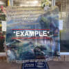 Woven afghan measures approximately 50in x 60in and displays the text &quot;I