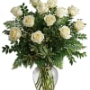 A joyful gesture of love and affection, this chic arrangement of white