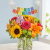 Like a warm embrace, our vibrant flower bouquet delivers your birthday wishes