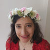 Beautiful pastel floral tiara for the flower girl or for the bride