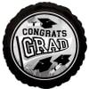 CONGRATS GRAD SILVER BANNER BALLOON
18&#039; INCH HELIUM-FILLED MYLAR BALLOON
QTY. 1