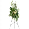 Create a serene tribute with our White Funeral Standing Spray, featuring a