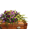 Offer a heartfelt farewell with our Purple and Pink Funeral Casket Spray
