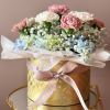 Here&#039;s the list of materials for the deluxe boxed bouquet:

Carnations
Hydrangeas
Baby&#039;s breath
Box for