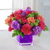 Dazzling and delightful, this bold and colorful flower bouquet is set to